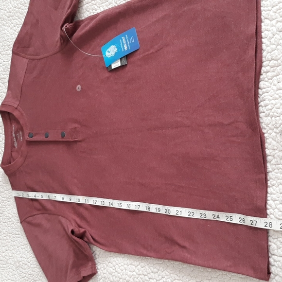NWT Eddie Bauer Small Adventurer Henley Seawool Short Sleeve Shirt - Picture 8 of 16
